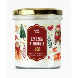 WOSK I KONOT SZYSZKA W MIODZIE DUŻA ŚWIECA 300 ML