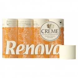 RENOVA CREME PAPIER TOALETOWY 12 ROLEK